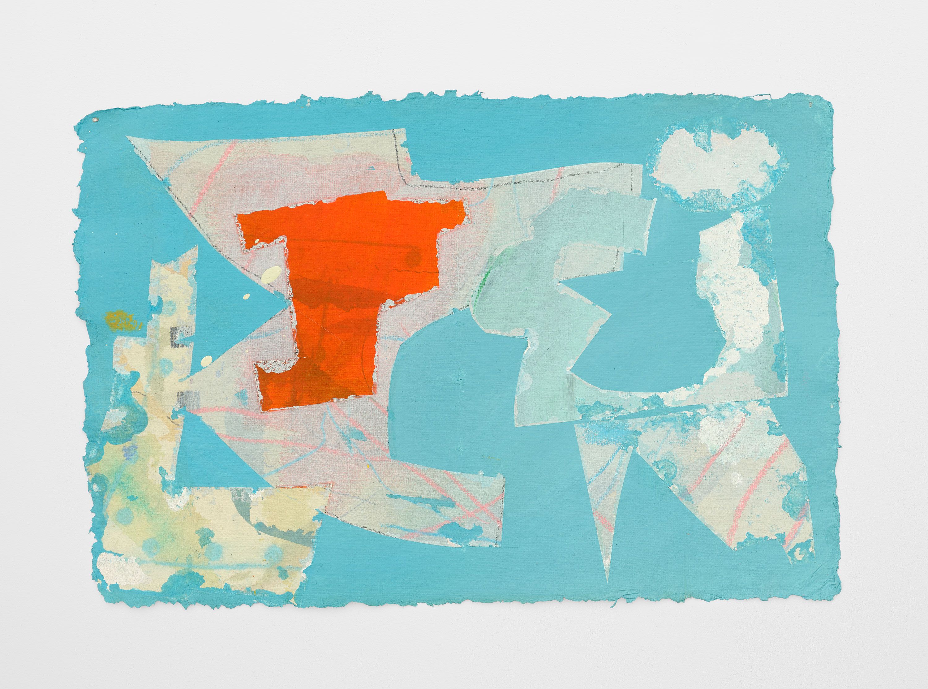 #2T, 2024, gouache, flashe, watercolor pencil on paper, 10 1/2 x 15 3/4 in.