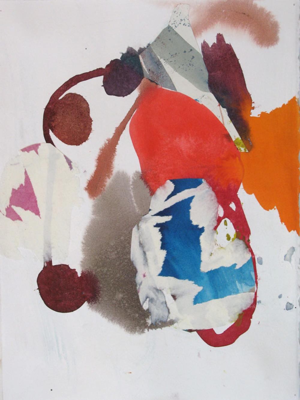 Collage #12, 2010, watercolor, gouache on paper, 11 x 15 in.
