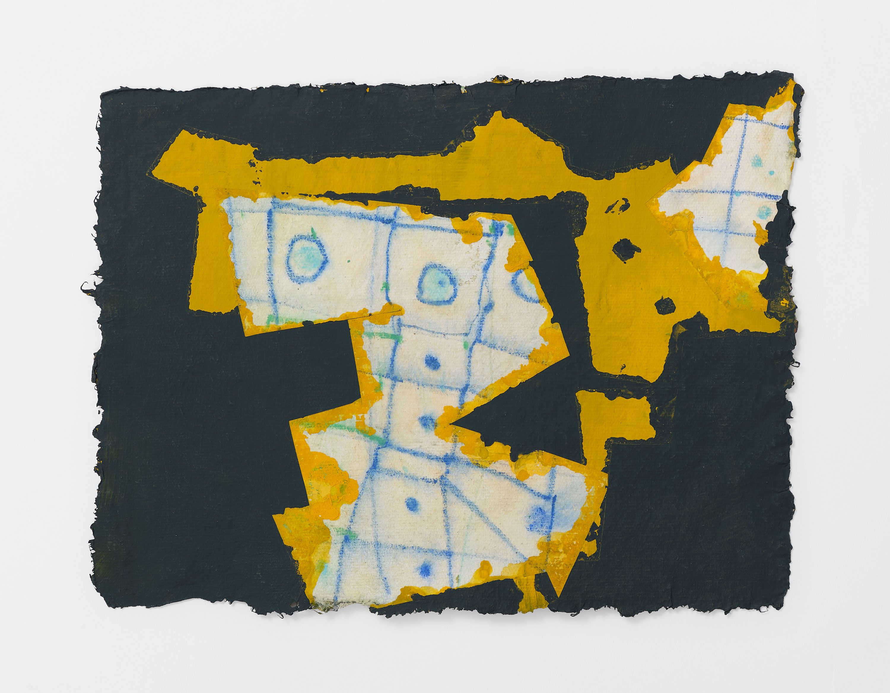#2 YBlack, 2024, gouache, flashe, pencil on paper 7.5 x 10 in.