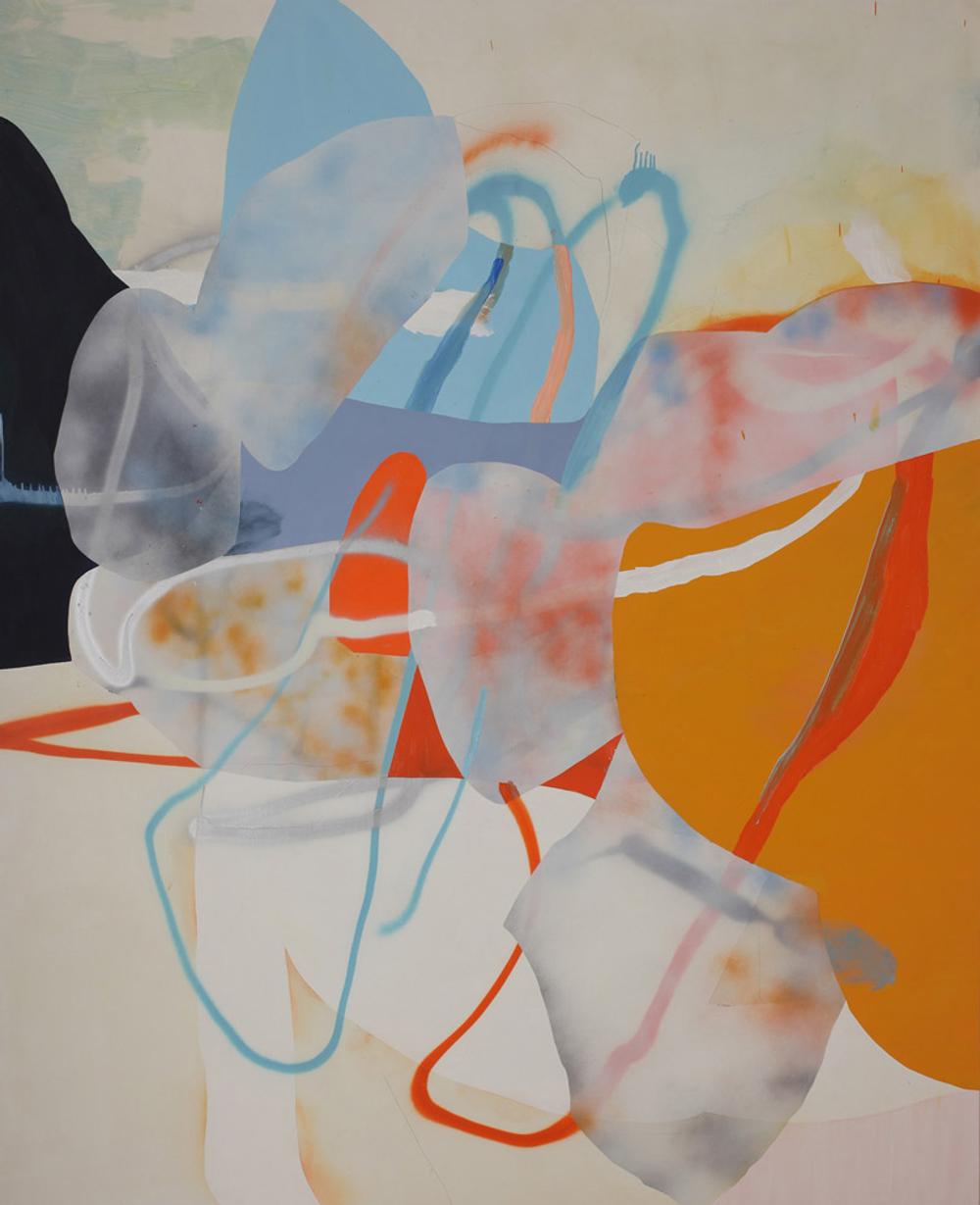 Black Blue O, 2011, acrylic and oil on canvas, 80 x 65 in.