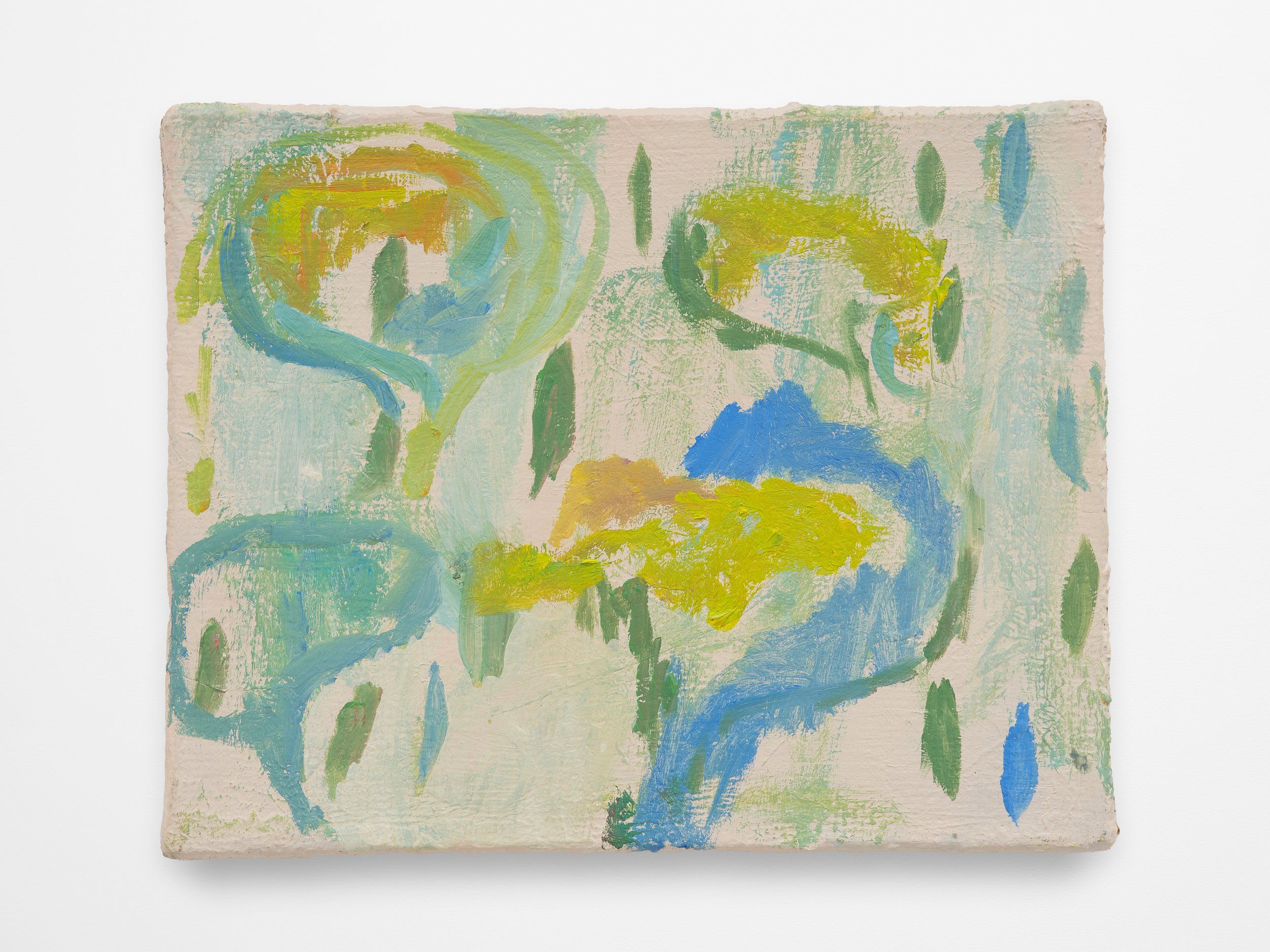 Know Nothing, 2024, oil on burlap on canvas, 12 x 16 in