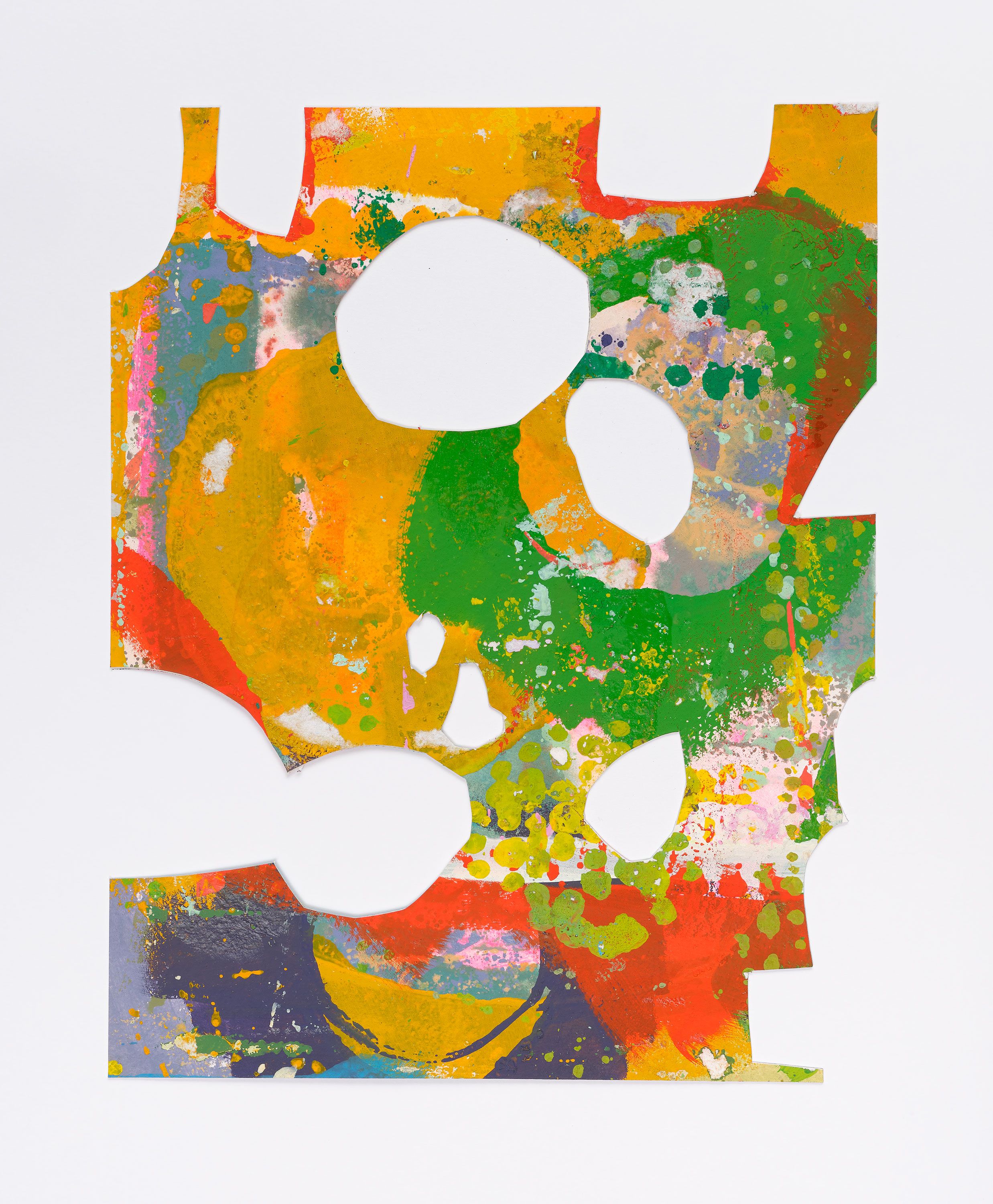 #11, 2024, acrylic, gouache, flashe on watercolor paper, 10 x 8 in.