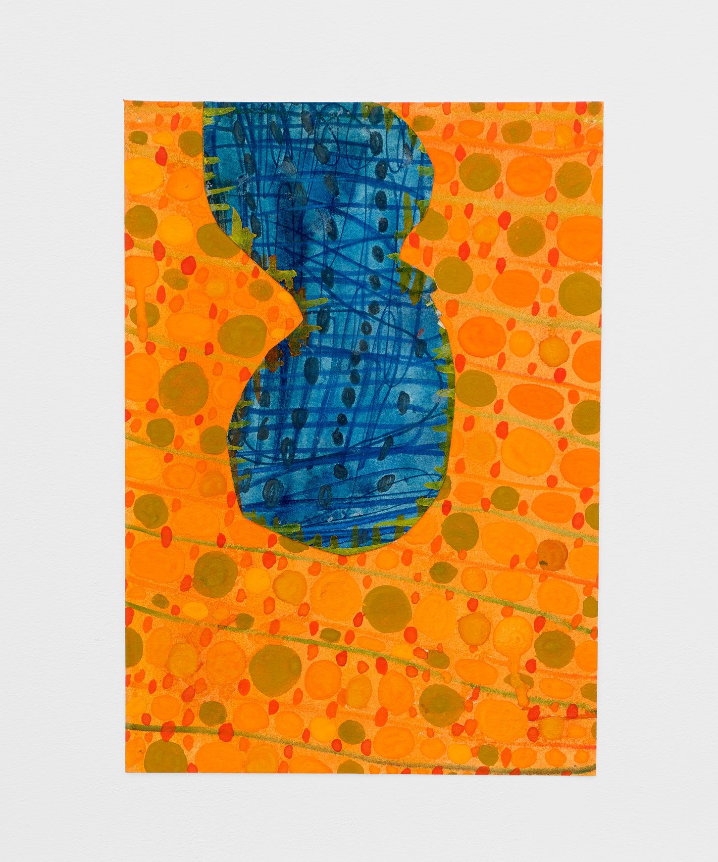 #18, 2019, gouache, pencil on paper, 10 1/2 x 7 1/2 in.