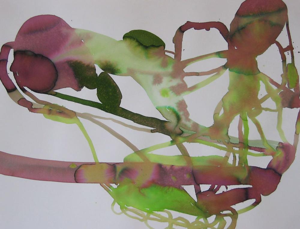 Chameleon, 2006, watercolor on paper, 22 x 30 in.