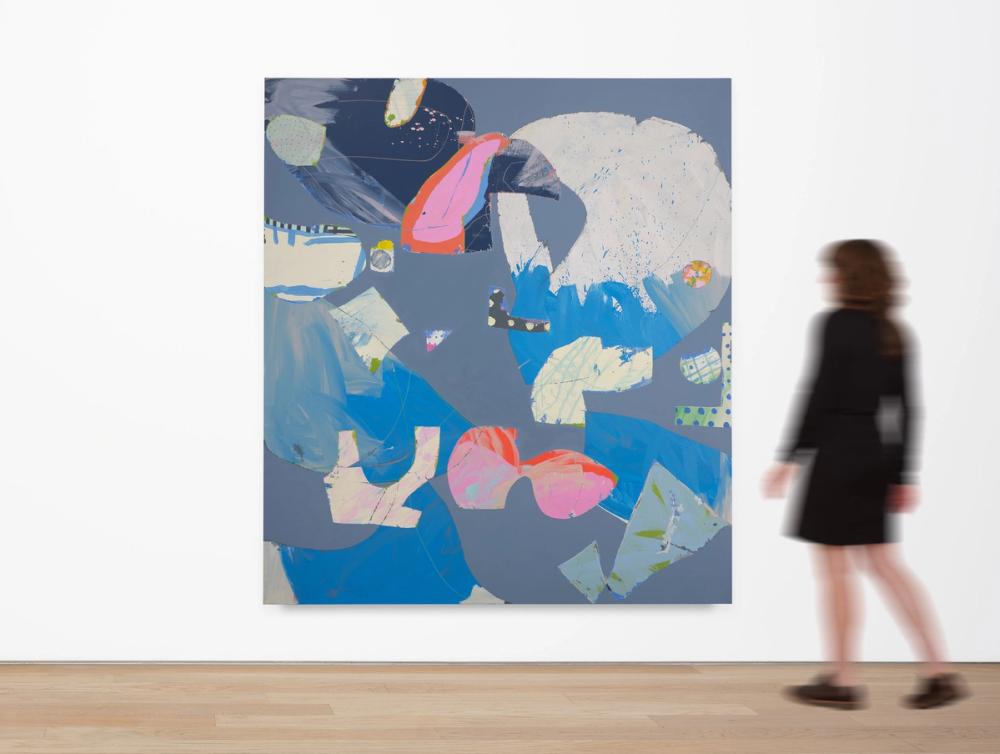 Faraway Closer, 2025, acrylic, flashe, and oil on canvas 90 x 80 in.