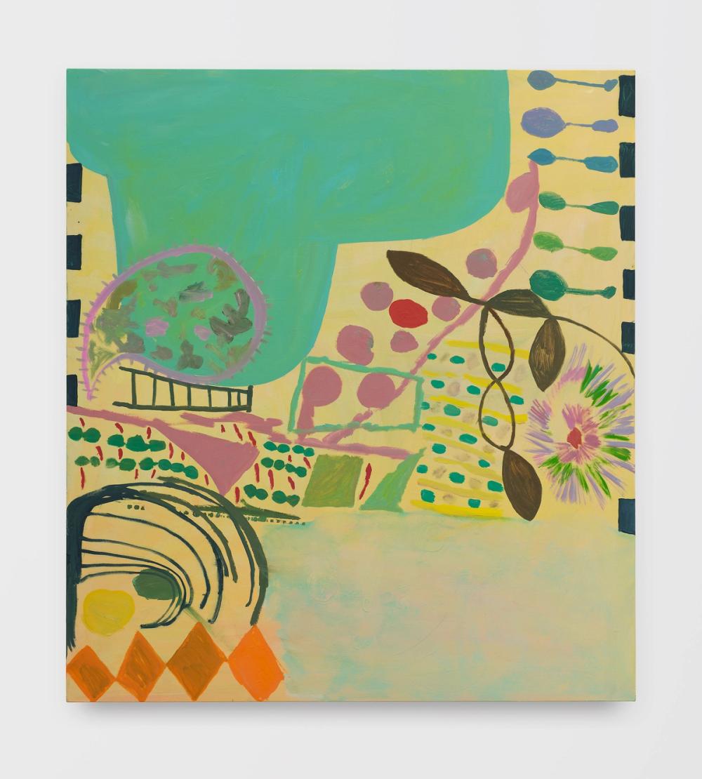 Still Yesterday, 2025, acrylic and oil on canvas 55 x 50 in.