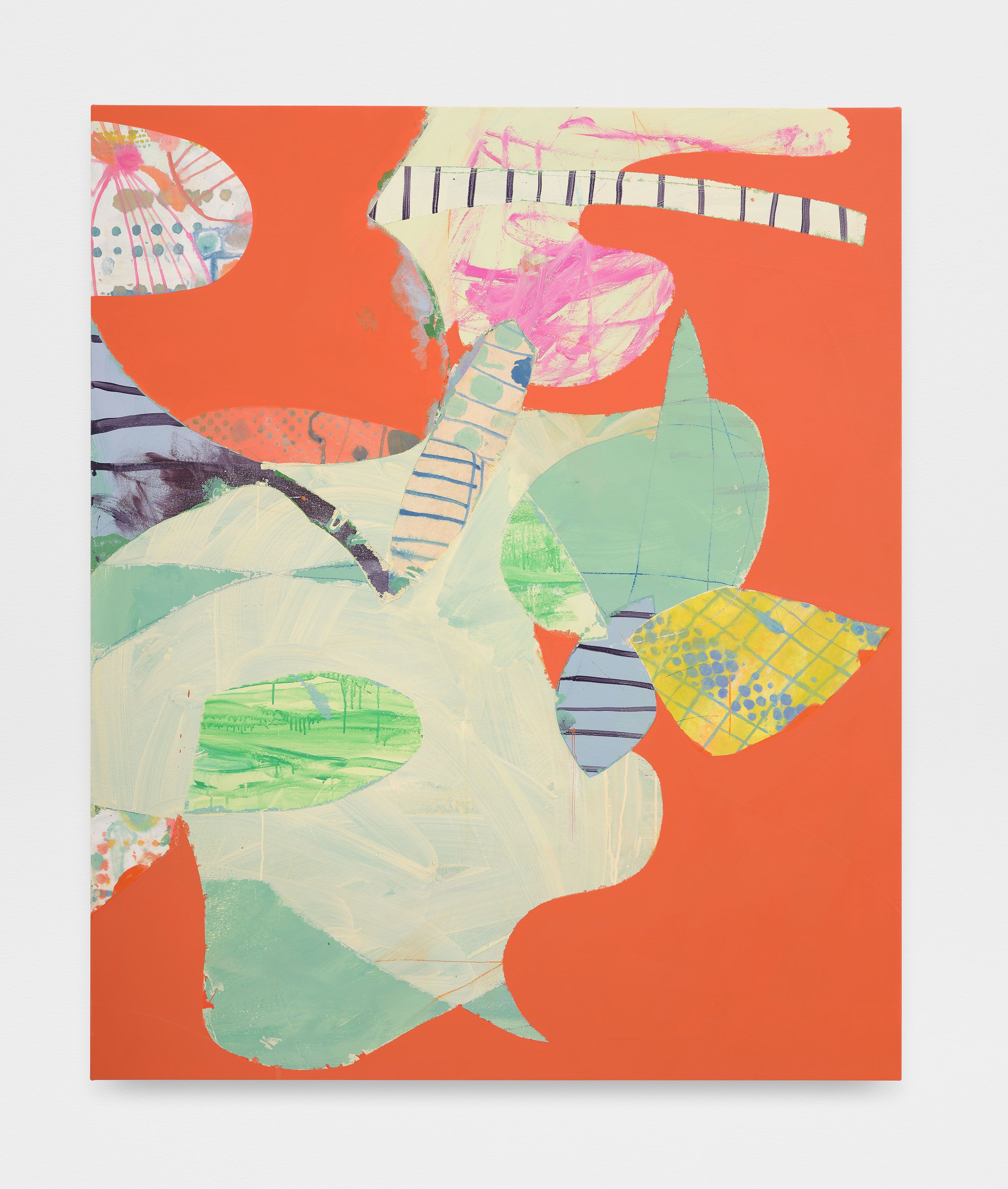 Forgotten Future, 2025 acrylic, flashe, and oil on canvas, 60 x 50 in.