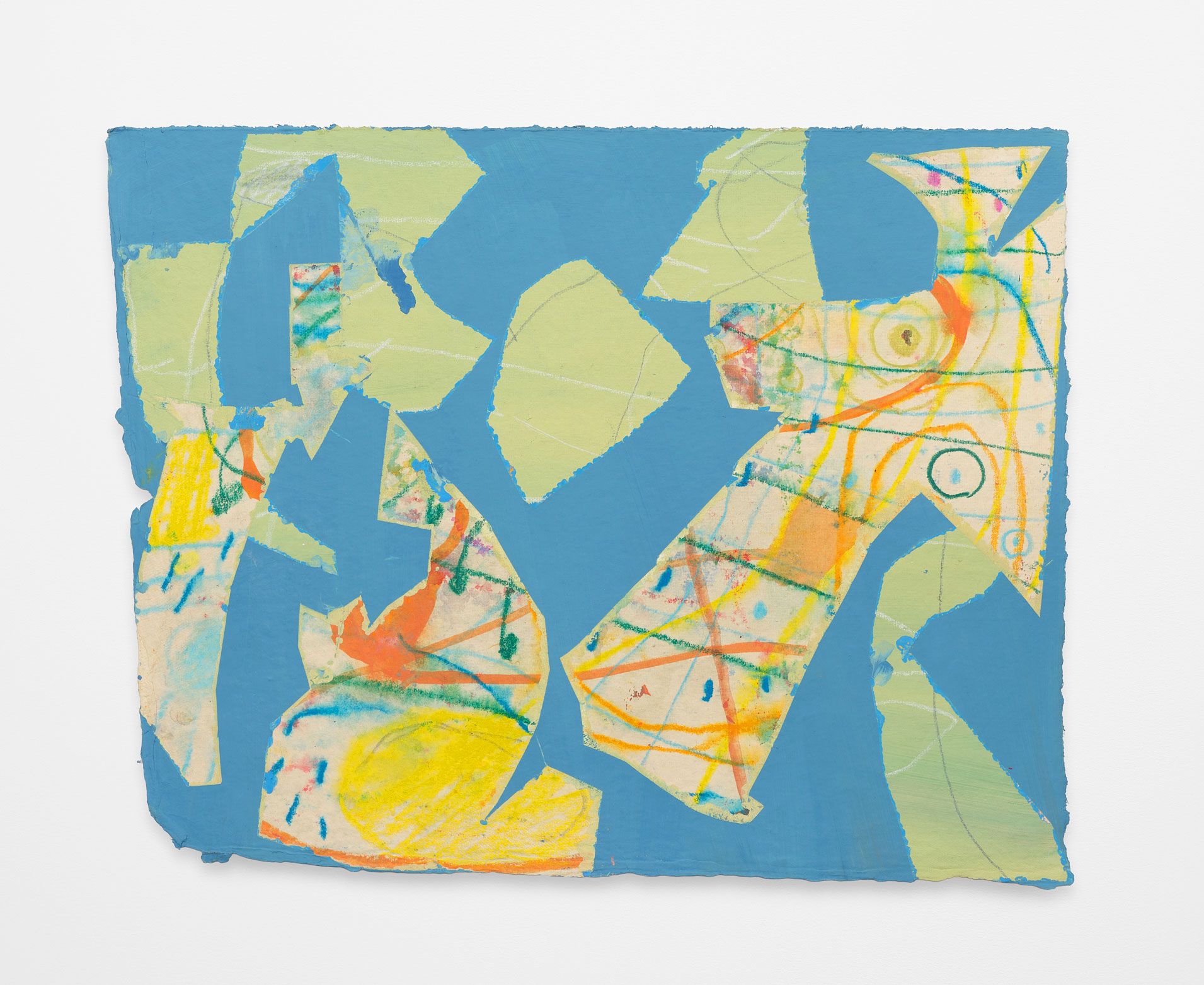 #26Bl, 2024, gouache, flashe, watercolor, and pencil on paper, 13 x 16 in.