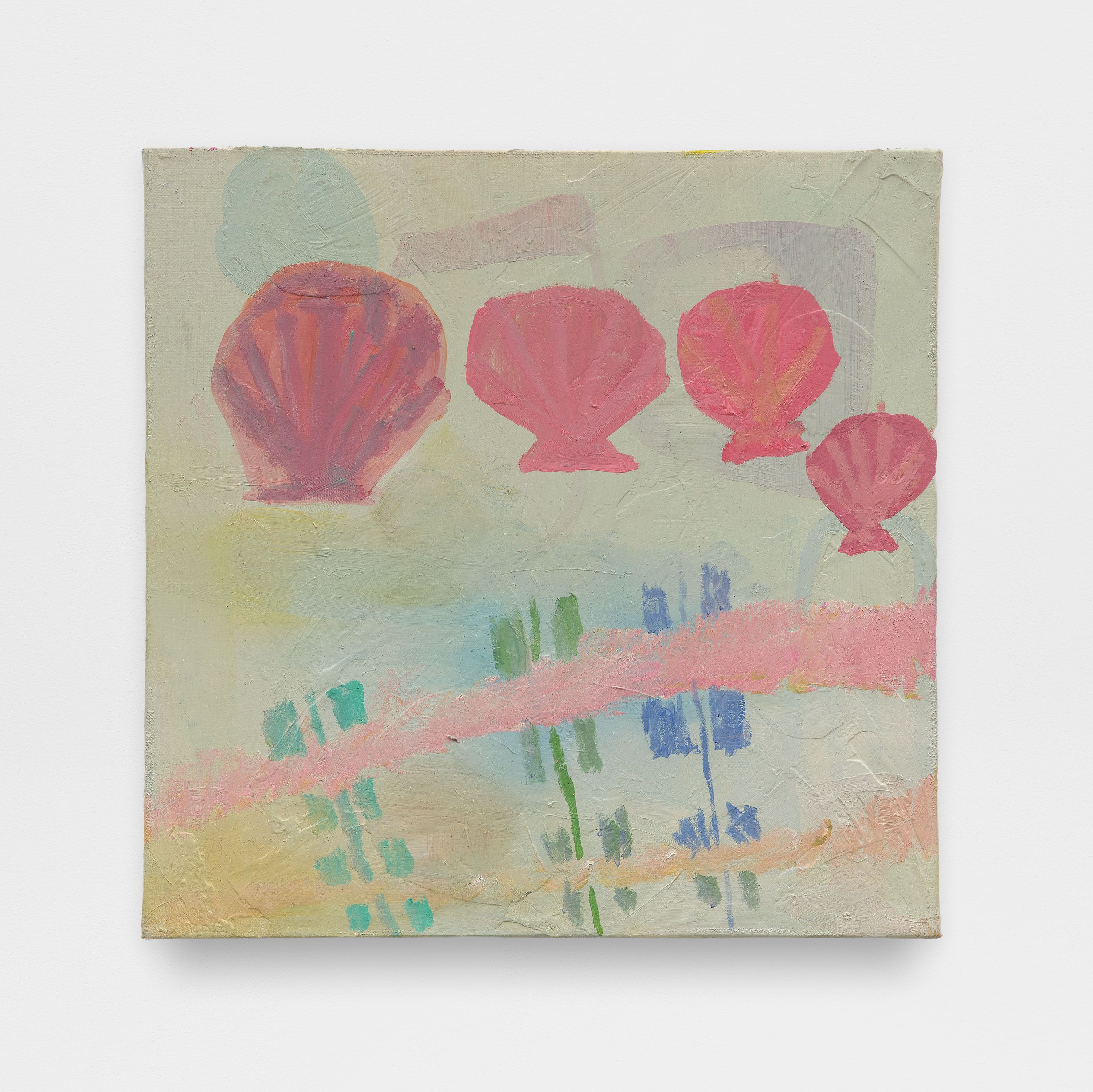 First Shells, 2025, oil on canvas, 10 x 10 in.