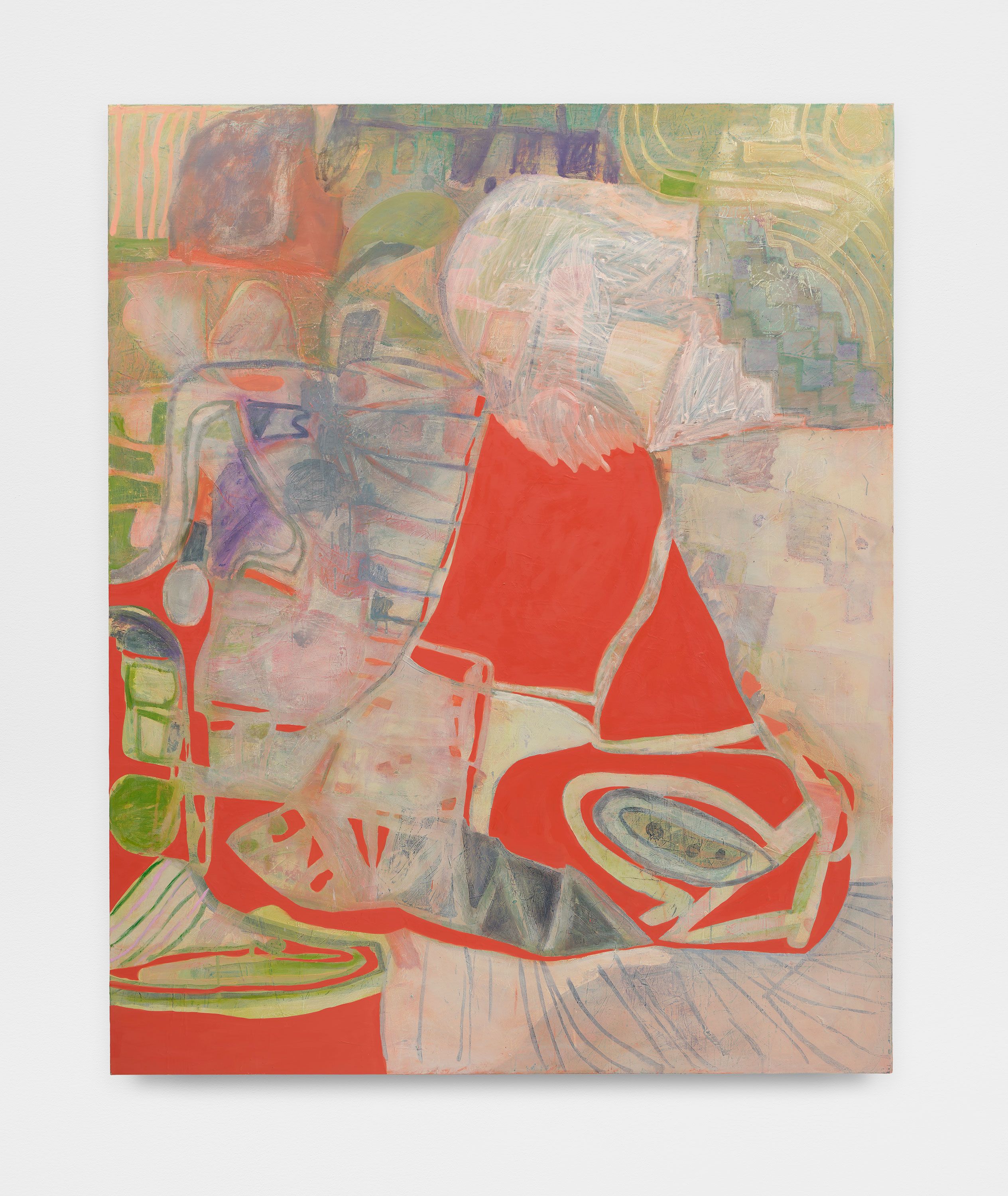 Shifting Ground, 2026, acrylic and oil on canvas, 80 x 65 in.