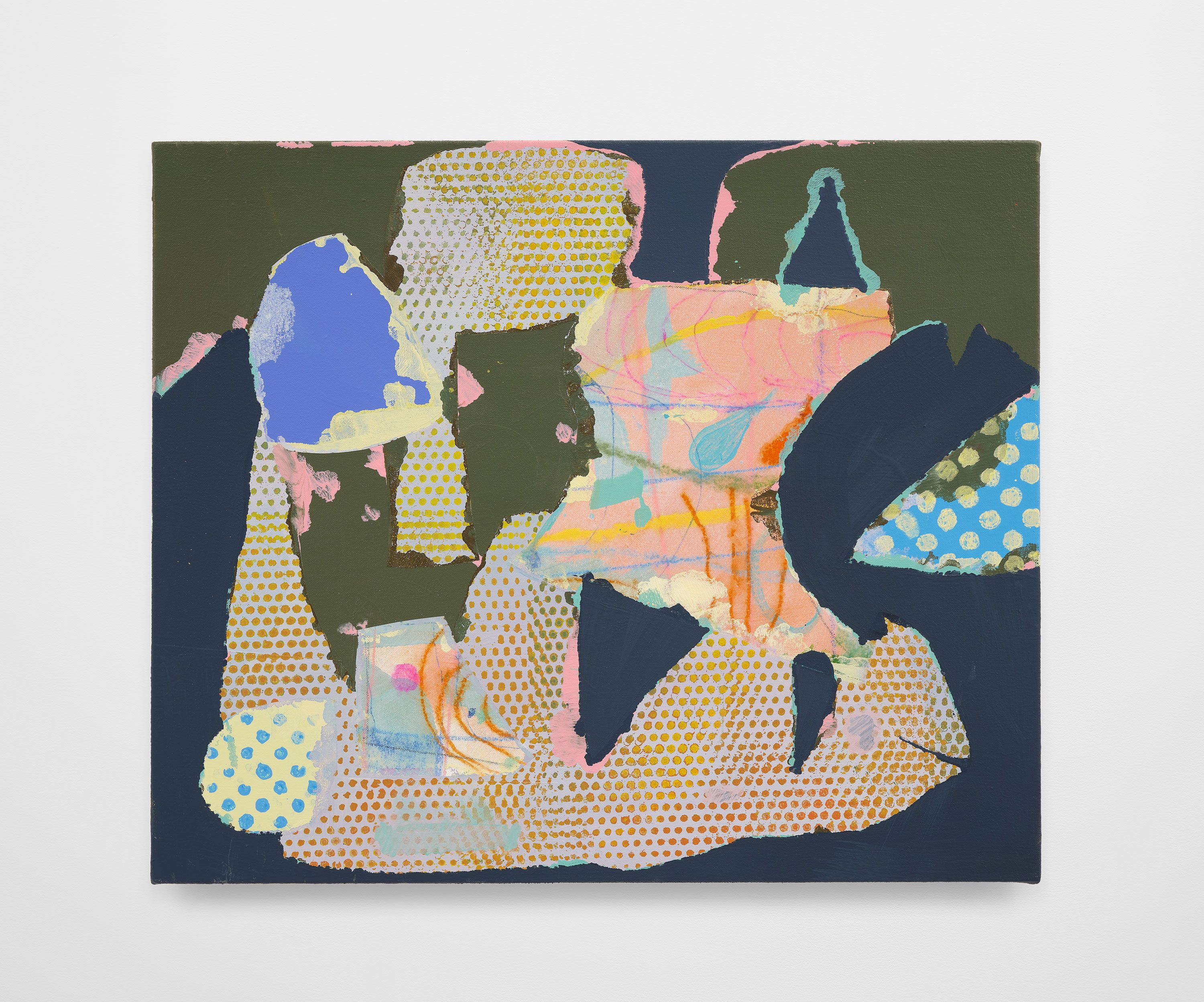 Broken Moon, 2025, acrylic, flashe, gouache, on canvas 24 x 28 in.