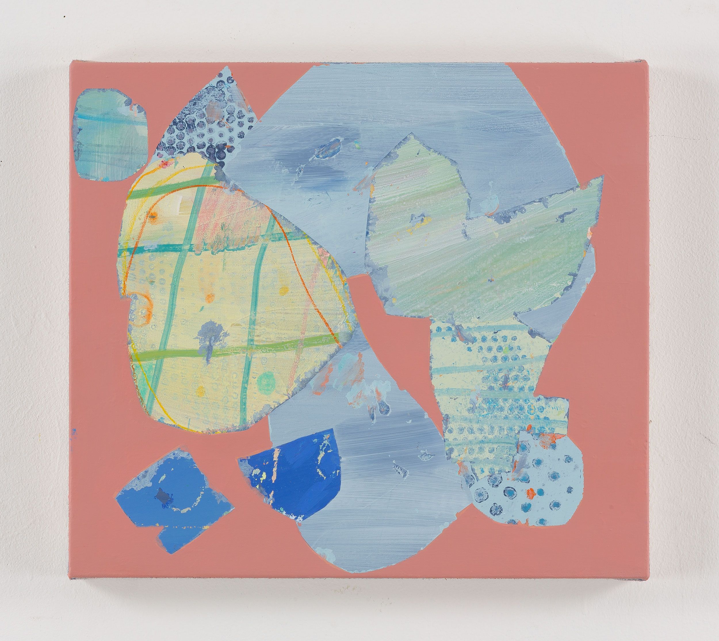 Rose Up, 2024, acrylic, gouache, flashe and pencil on canvas 16 x 18 in.