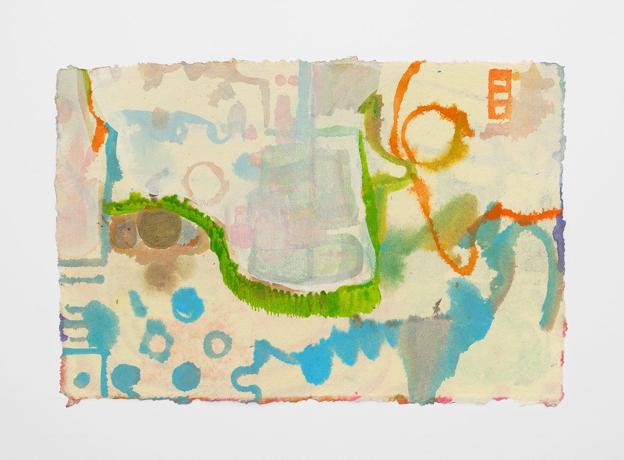 What Numb, 2022, watercolor and gouache on Indian paper, 9 3/4 x 14 1/2 in.