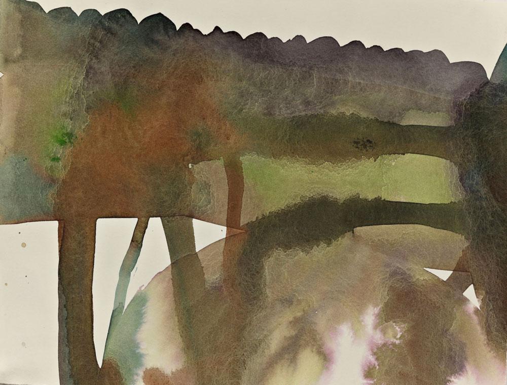 Sawtooth, 2009, watercolor on paper, 12 x 16 in.
