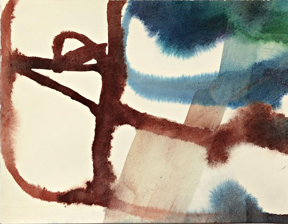 Splitside, 2009, watercolor on paper, 12 x 16 in.