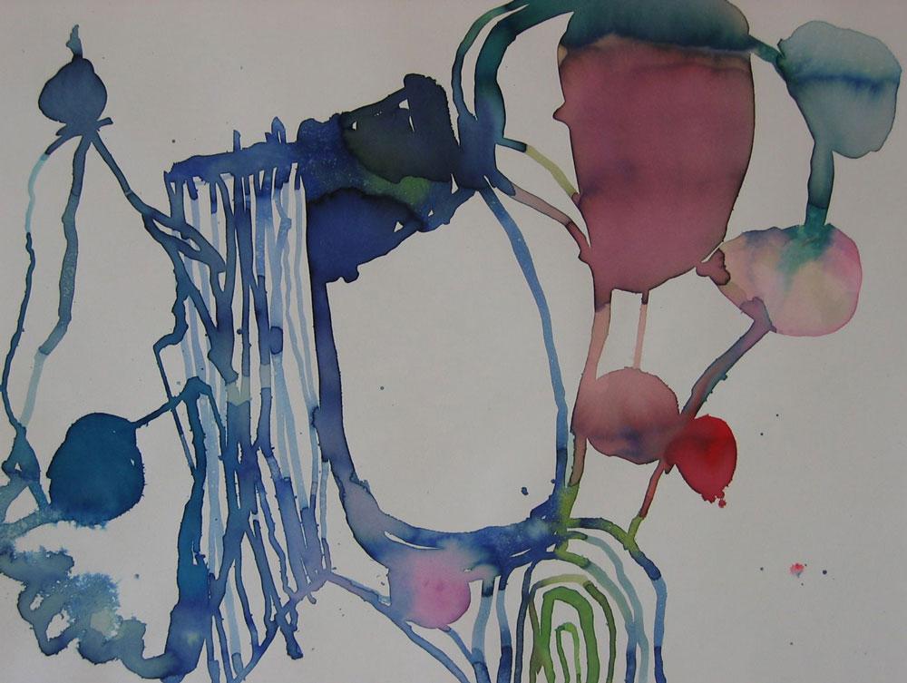 Blue Flannel, 2006, watercolor on paper, 22 x 30 in.