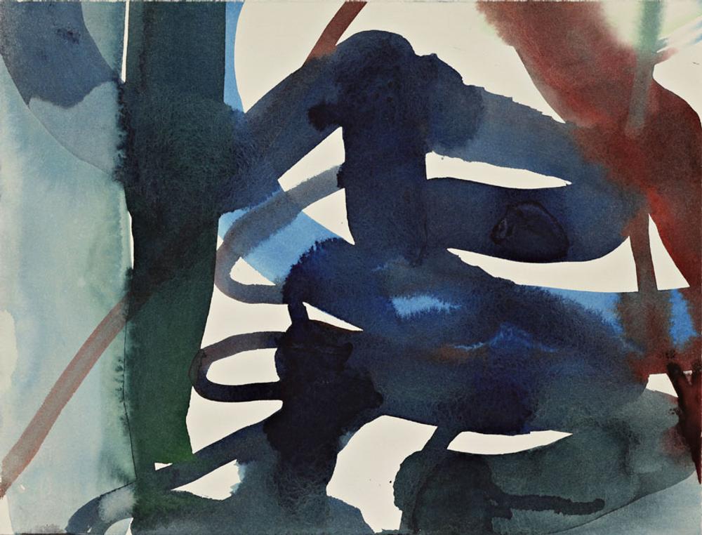Zero to Indigo, 2009, watercolor on paper, 12 x 16 in.
