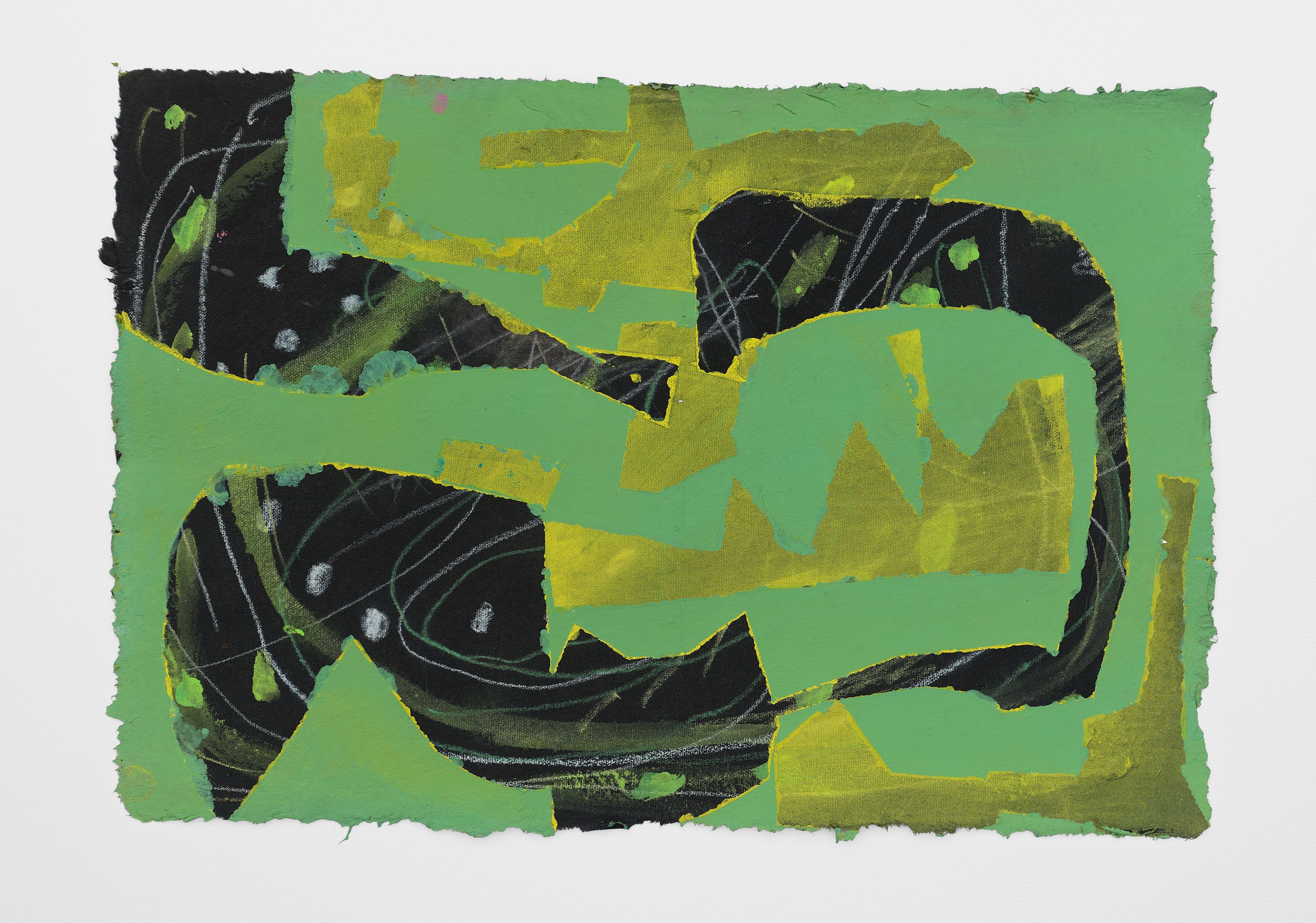#36, 2024, gouache, flashe, watercolor pencil on paper, 10 1/2 x 15 3/4 in.