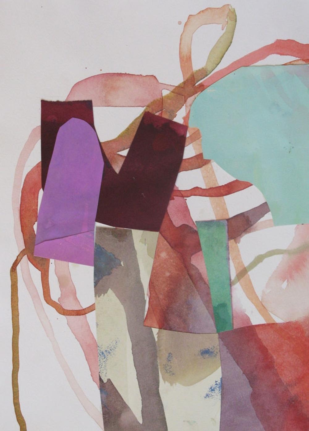 Collage #26, 2010, watercolor, gouache on paper, 11 x 15 in.