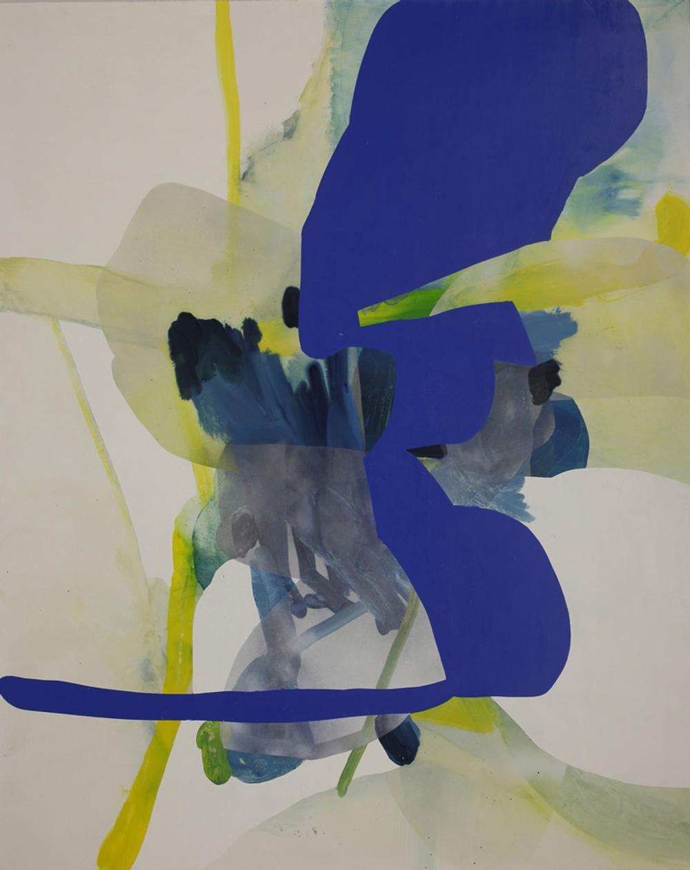 Vertical Blue, 2011, acrylic and oil on canvas, 60 x 50 in.