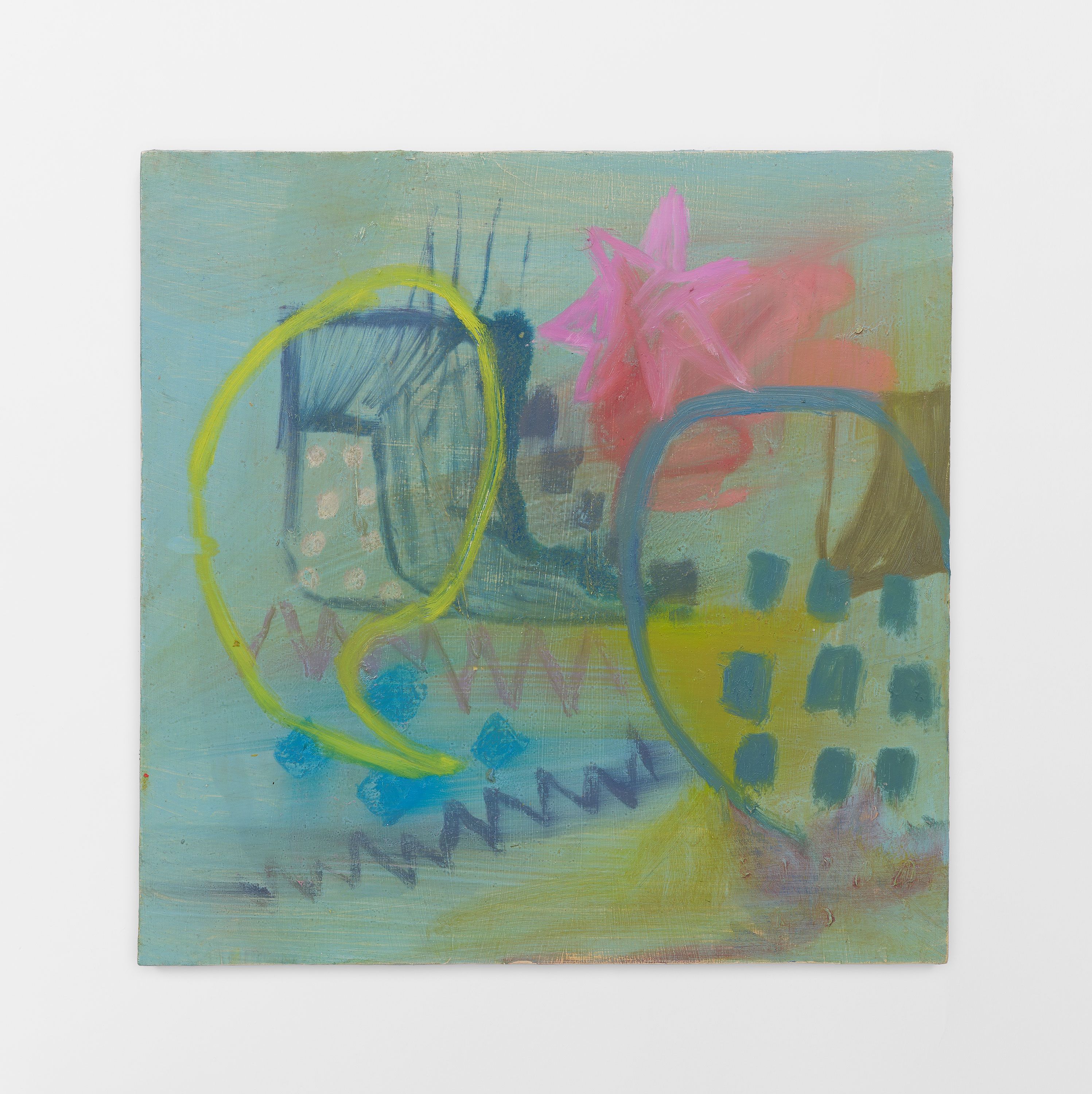 Tear Stain, 2024-26, oil on panel, 12 x 12 in.