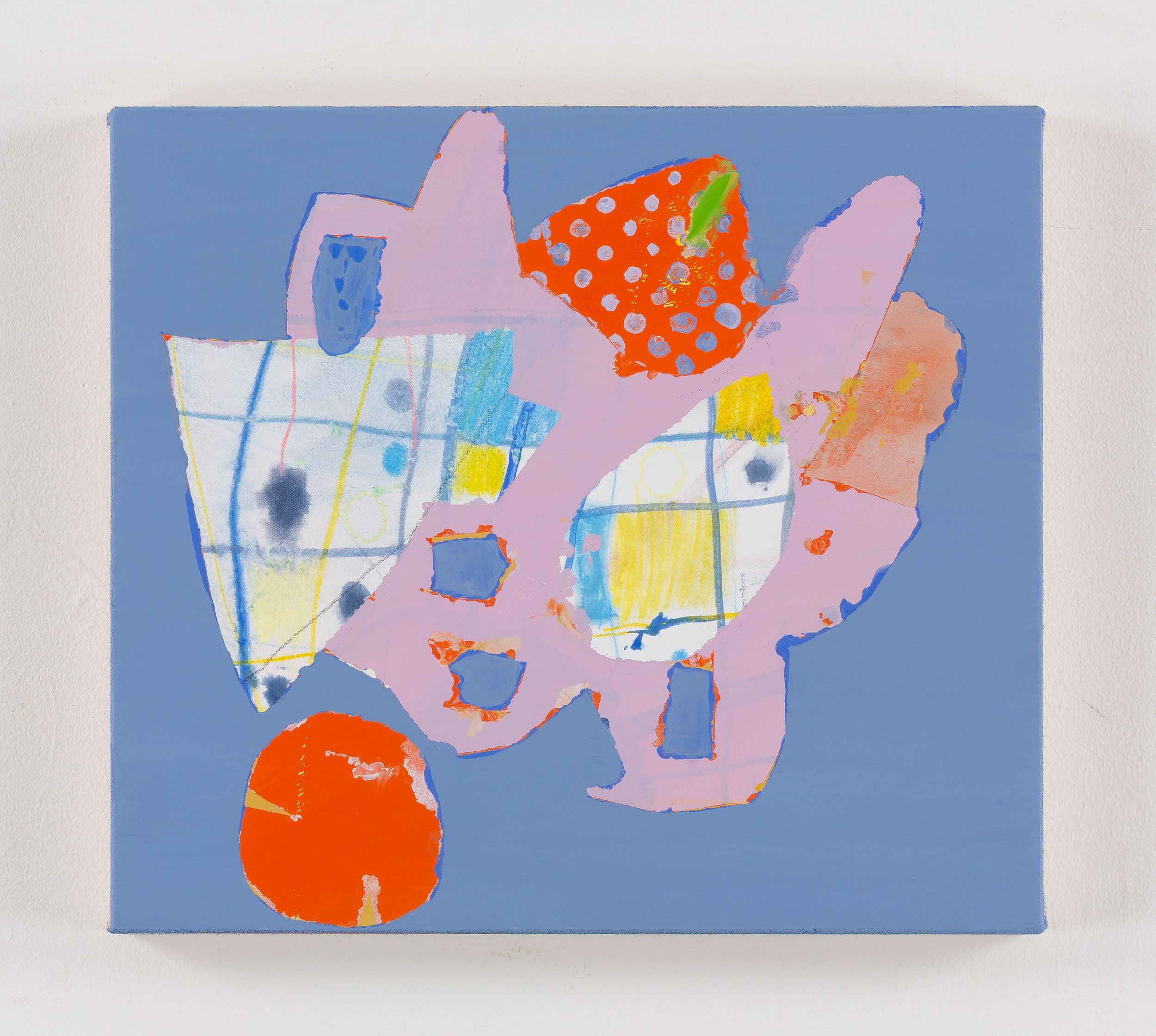 Same Difference, 2025, acrylic, flashe, gouache, on canvas 16 x 18 in.