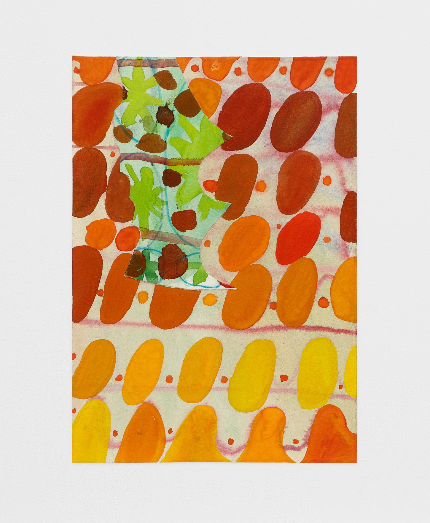 #13, 2019, gouache, pencil on paper, 10 1/2 x 7 1/2 in.