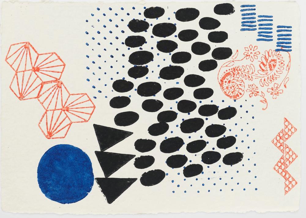 #1, 2018, acrylic on paper, 14 1/2 x 20 1/2 in.