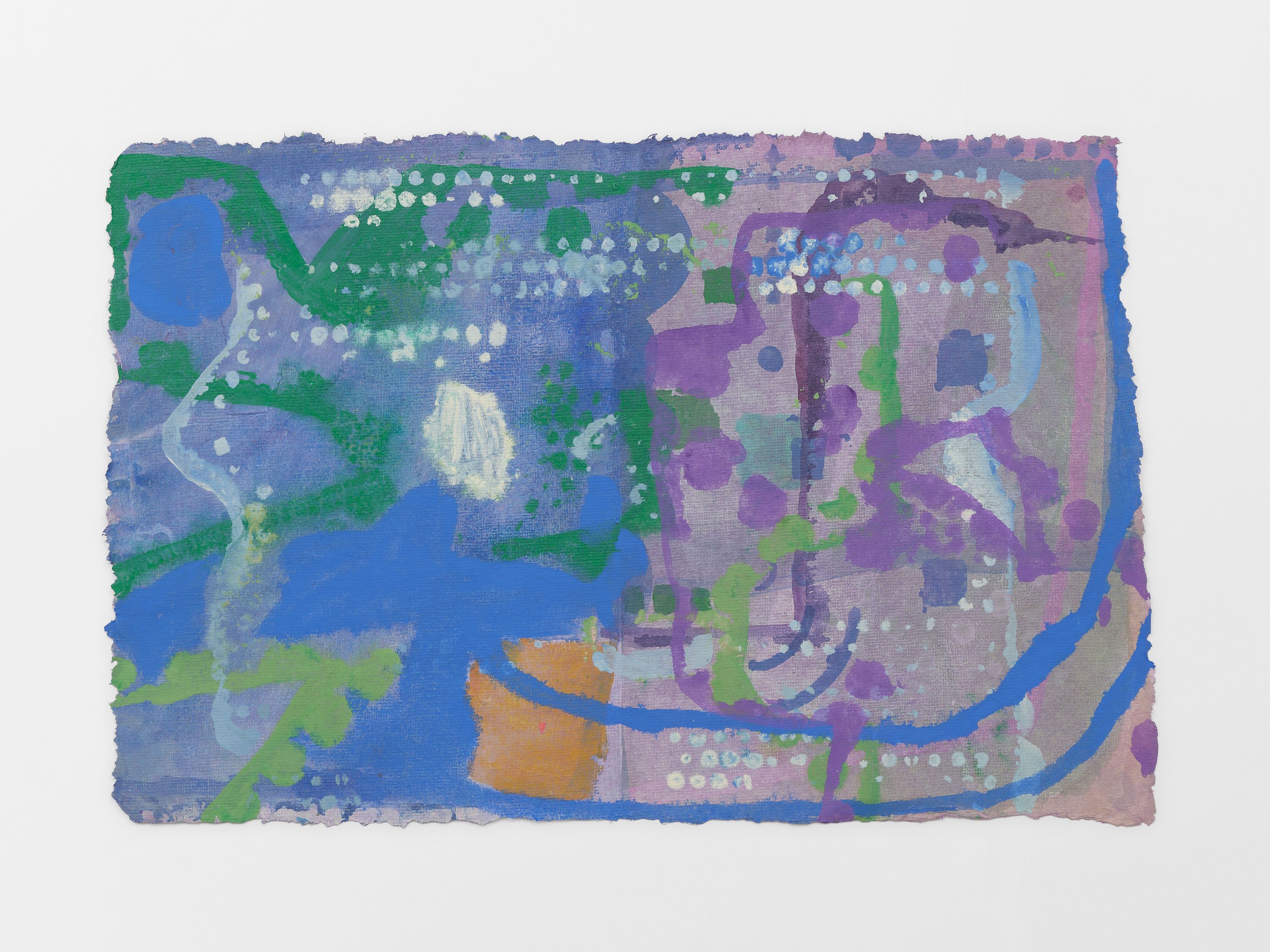 #15Bv, 2022, watercolor and gouache on Indian paper, 9 3/4 x 14 1/2 in.