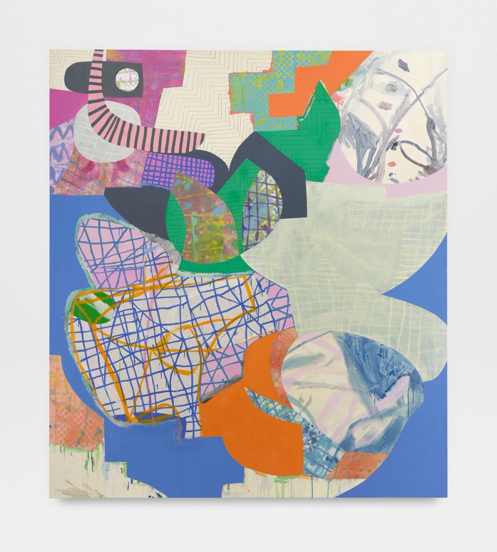 Minor Miracle, 2025, acrylic, gouache, flashe, and oil on canvas, 90 x 80 in.