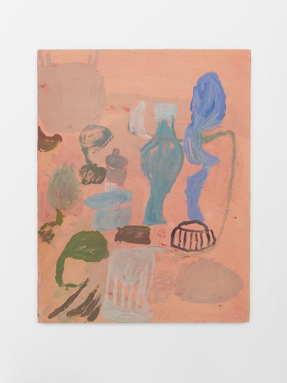 Late Lunch, 2021-26, oil on panel, 14 x 11 in.