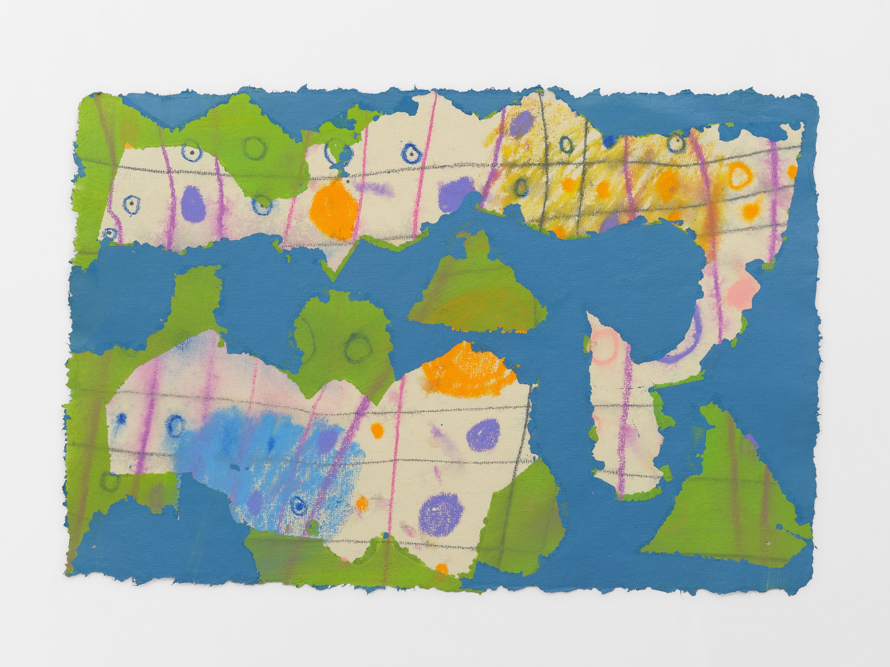#2In, 2024, gouache, flashe, pencil on paper, 10 1/2 x 15 3/4 in.