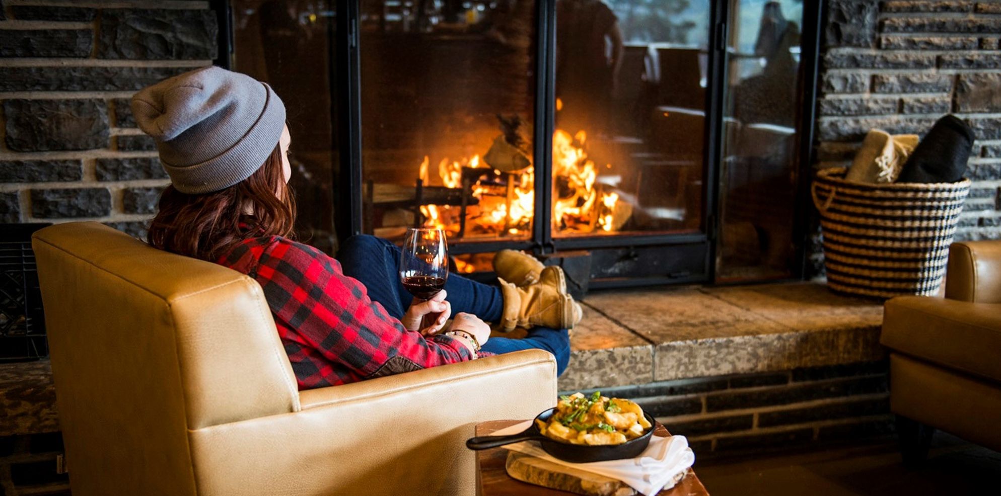 Fireside at the Juniper Bistro, Banff National Park