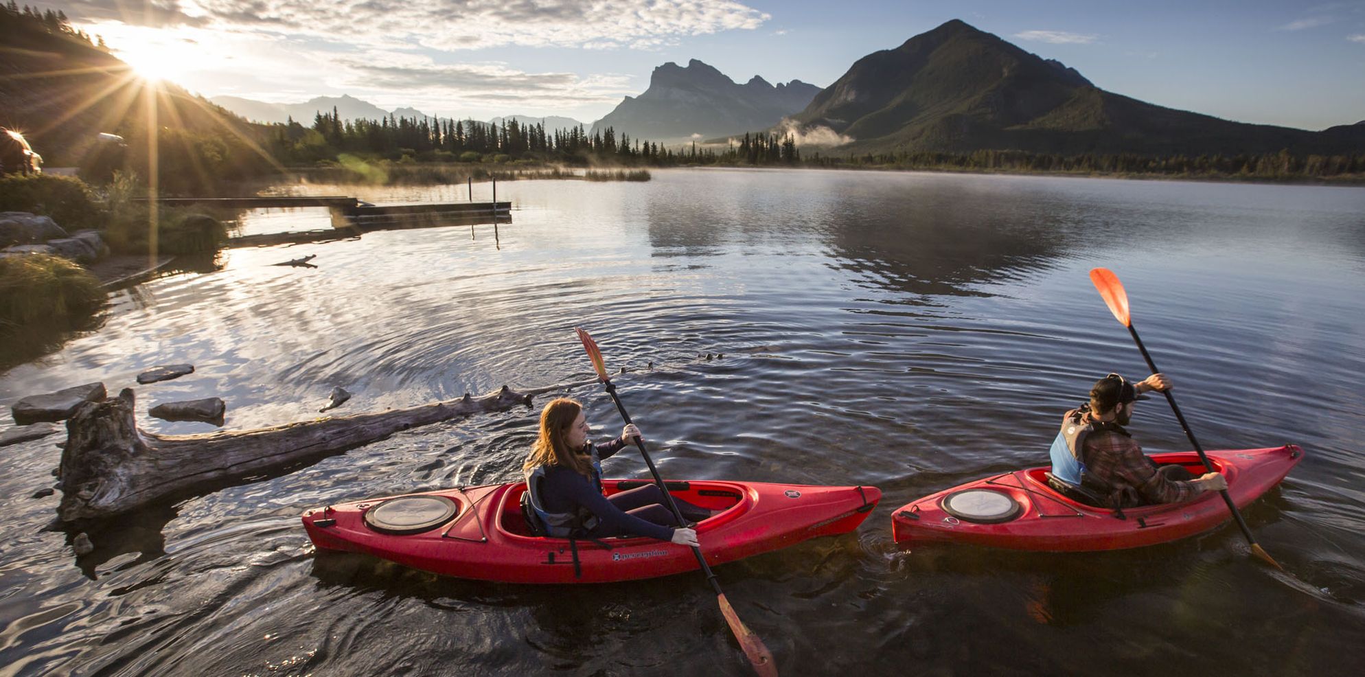 Kayaking Vermilion Lakes Banff National Park 