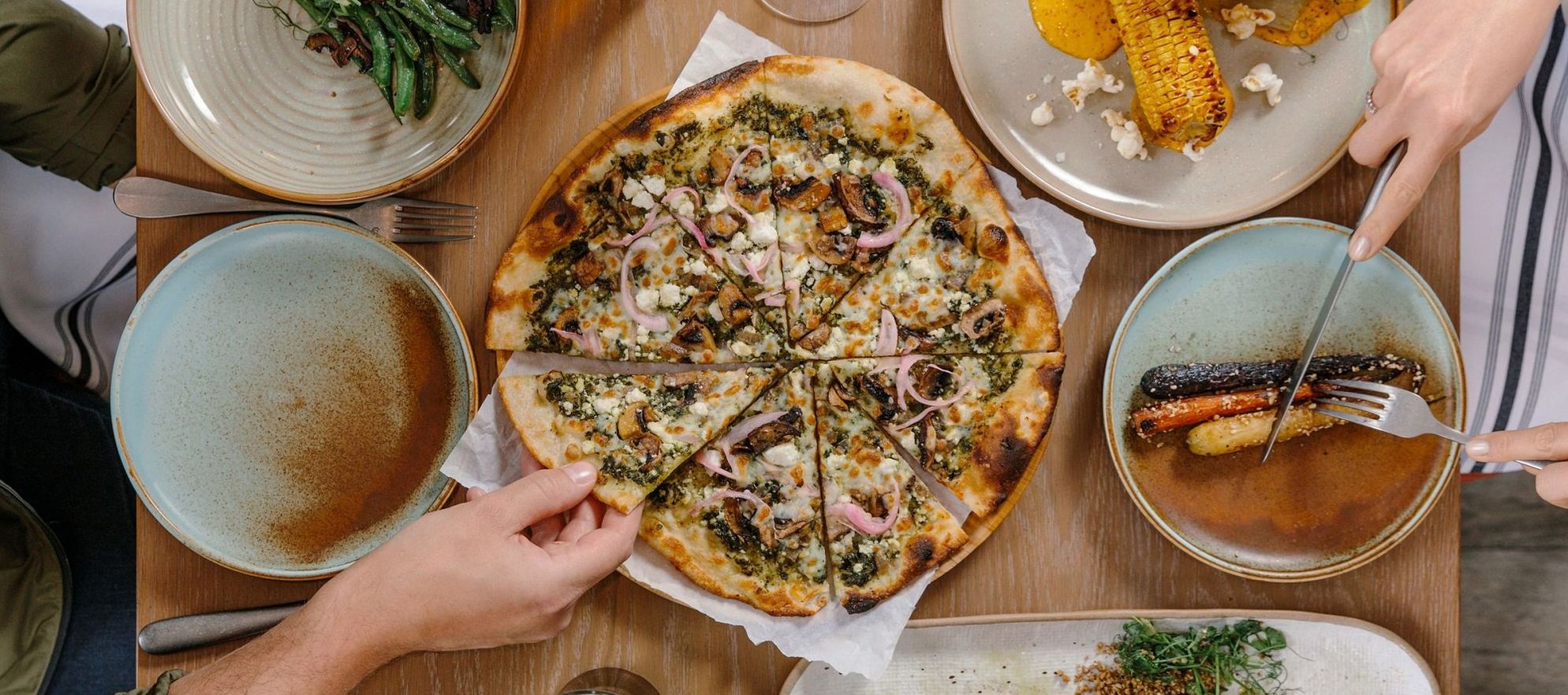 Farm & Fire: gourmet rotisserie chicken, wood-fired flatbread and a menu brimming with local, farm-to-table flavours.