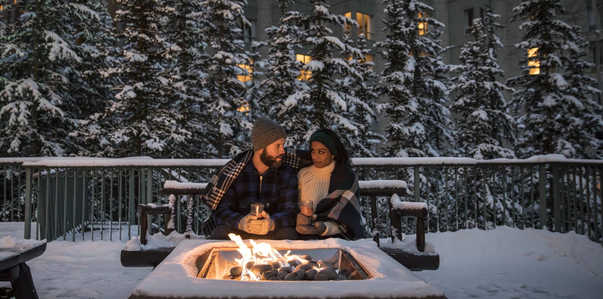 Rimrock, Hotel, Exterior, Winter, Banff National Park