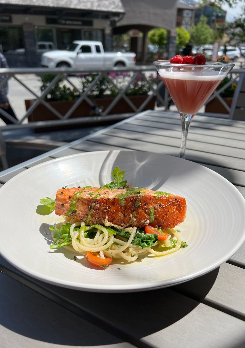 Meal and drinks at Banff Social Fresh Kitchen + Bar