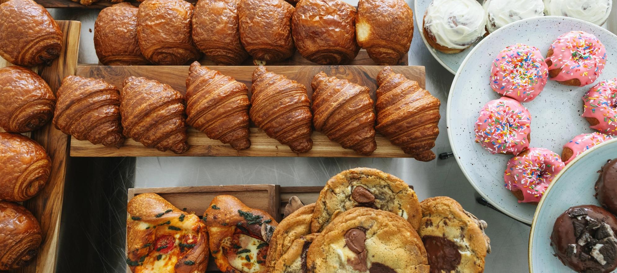 An assortment of pastries and baked goods at The Guide's Pantry in Lake Louise
