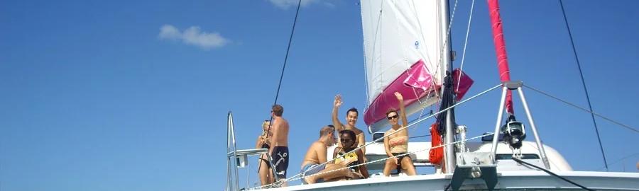 Caret et Fajou en Catamaran à voile