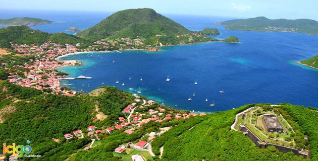 Aerial view of Fort Napoléon, Les Saintes