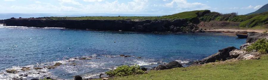 Mahault Bay cove on La Désirade