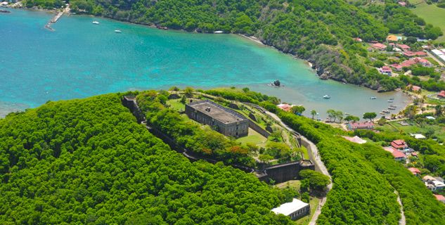 Aerial view of Fort Napoléon, Les Saintes