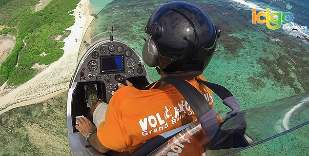 First flight in a gyrocopter, Guadeloupe