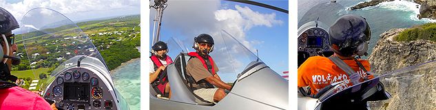 Aerial view of Guadeloupe from a gyrocopter