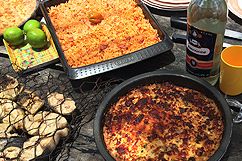 Traditional barbecue during the trip to La Désirade