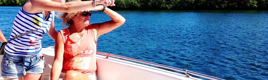 La Biche Islet and Caret Islet by motor catamaran