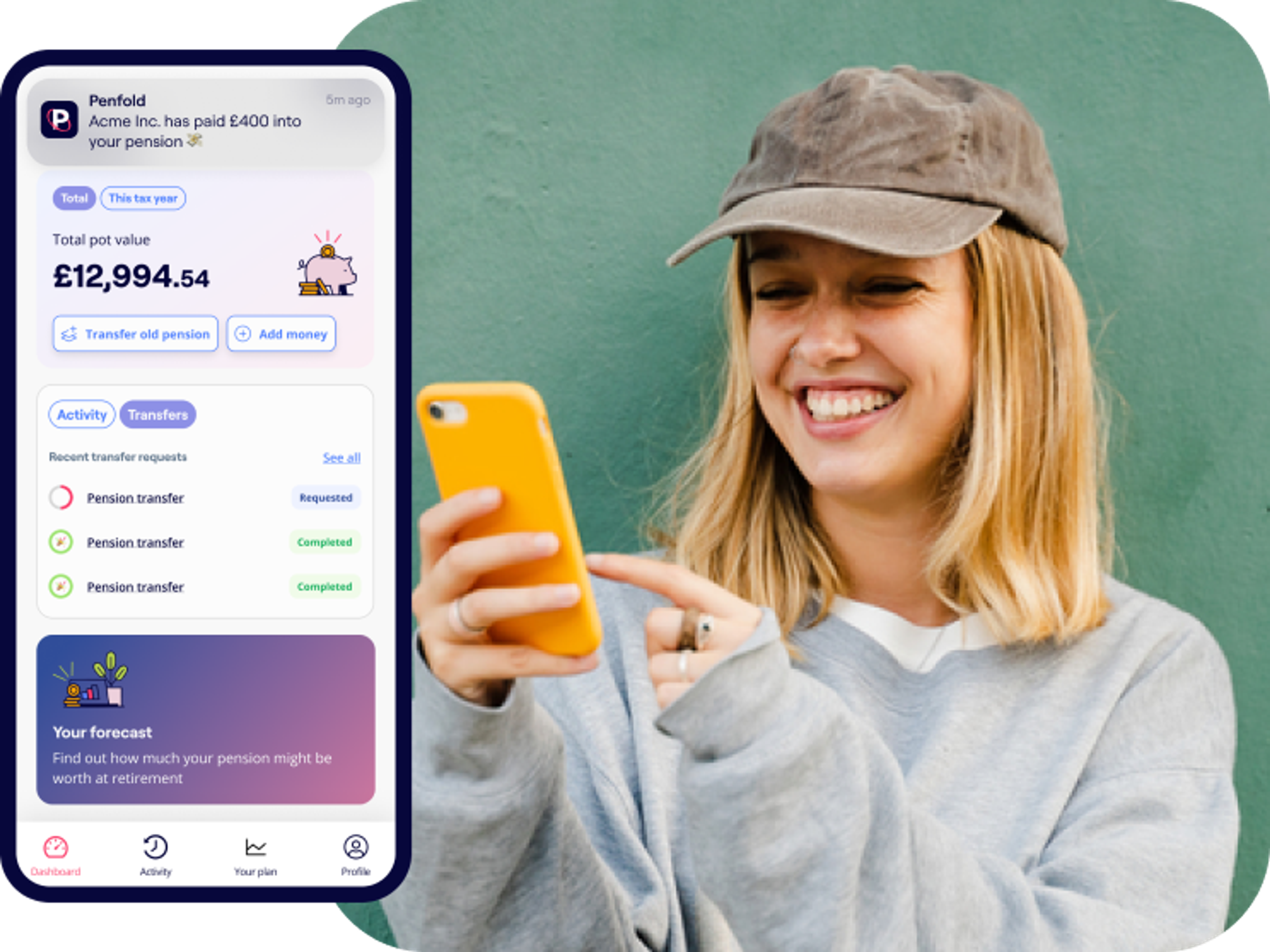 A photo of a man and woman smiling having a conversation