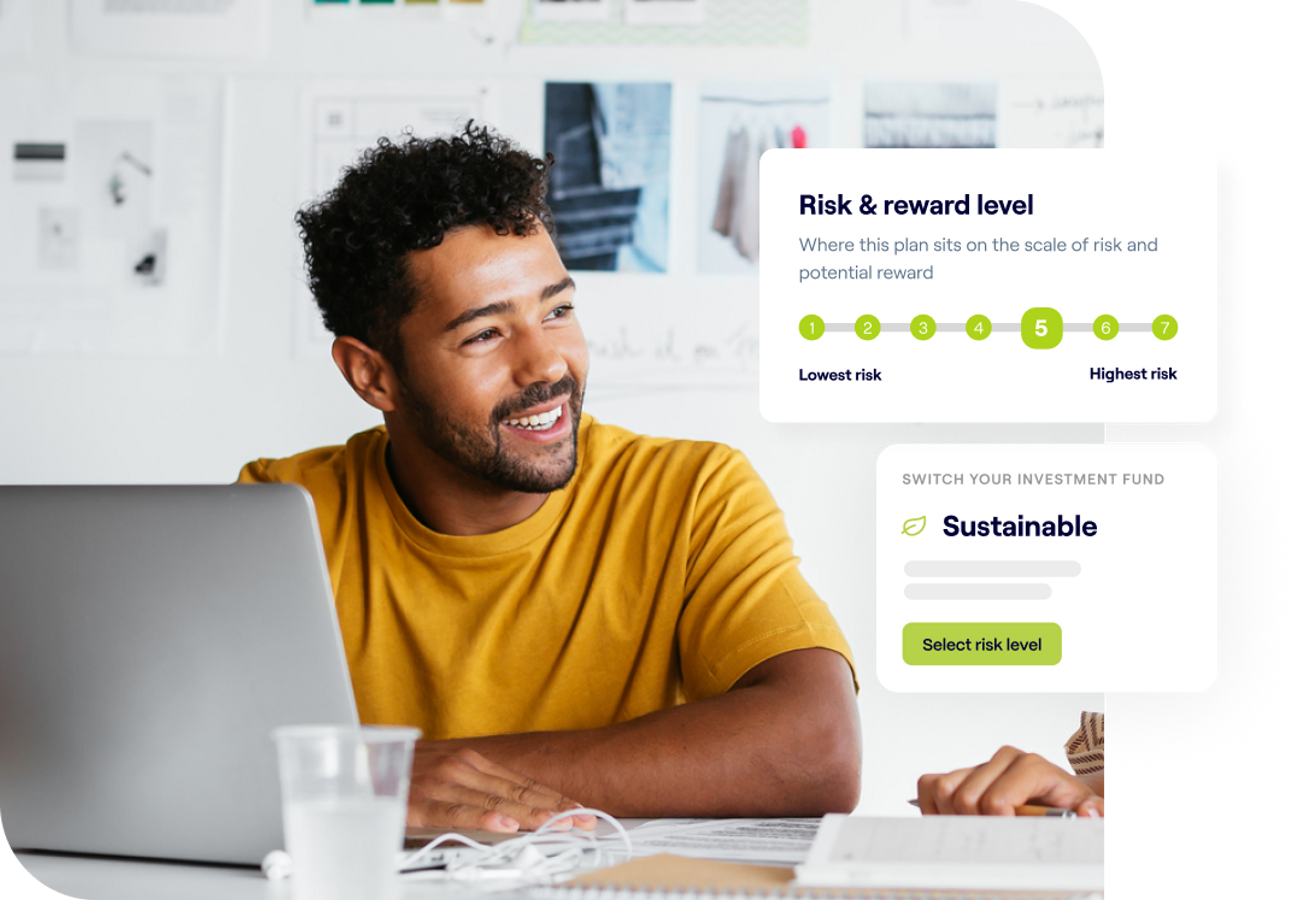 Man looking at investments