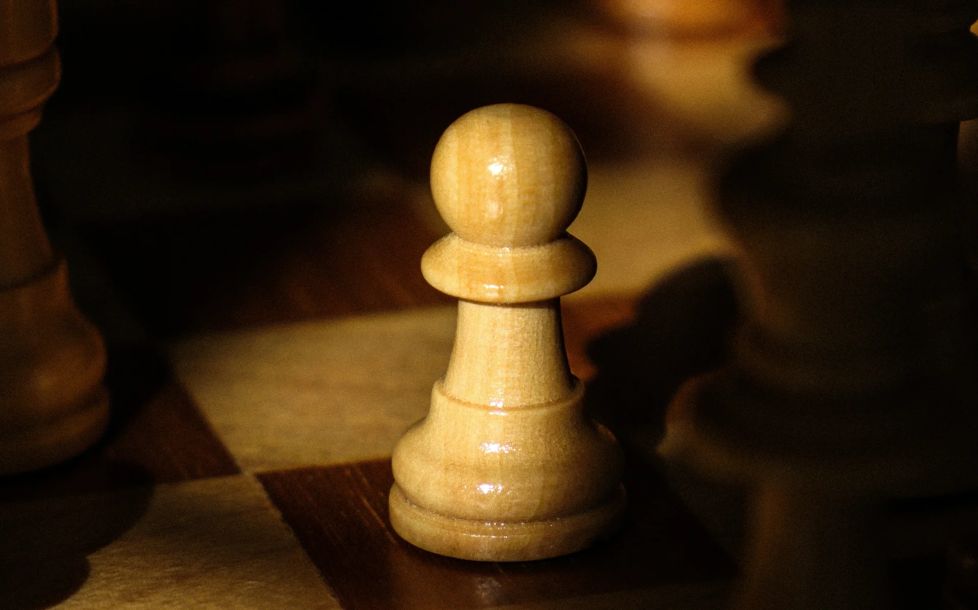 Close-up of a chess piece, the bishop