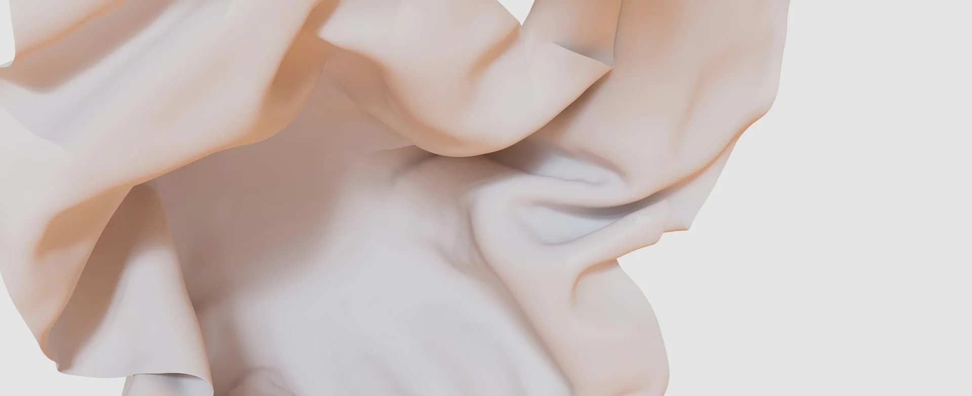 Close-up of a flowing silk scarf against a neutral background